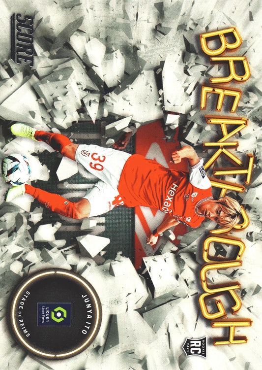 2022 Panini Score Ligue 1 Breakthrough Junya Ito RC #25 Stade de Reims