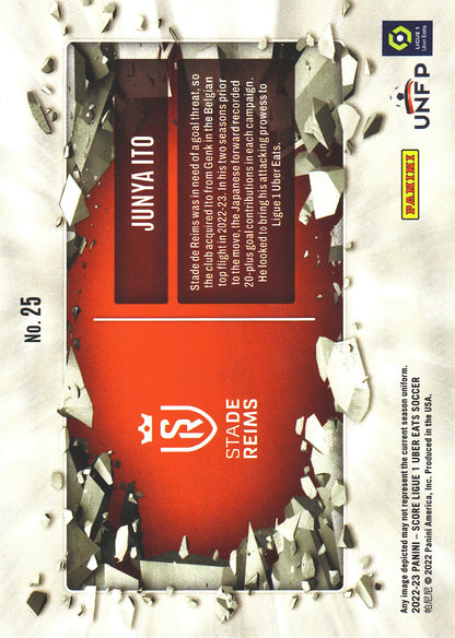 2022 Panini Score Ligue 1 Breakthrough Junya Ito RC #25 Stade de Reims