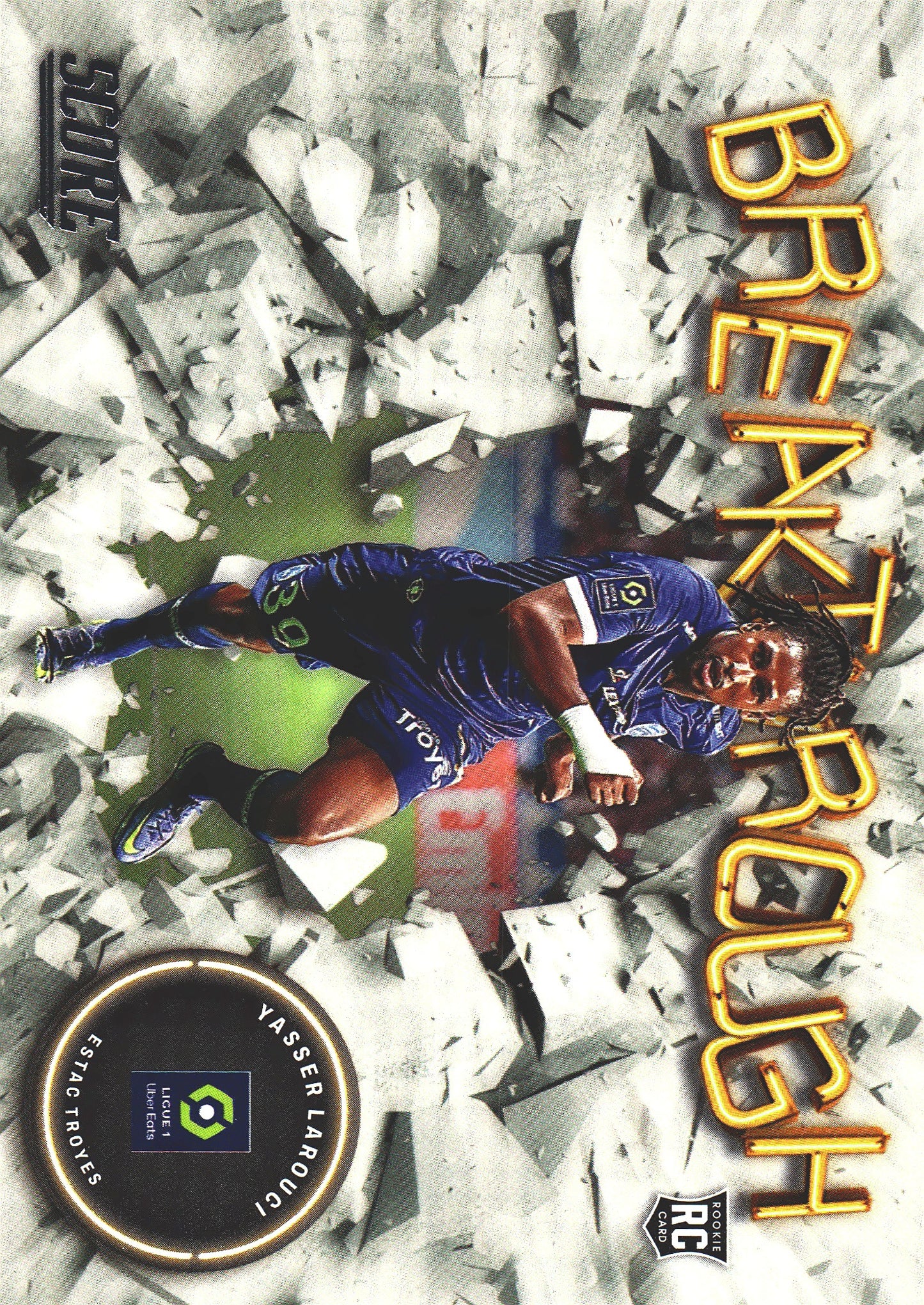 2022 Panini Score Ligue 1 Breakthrough Yasser Larouci RC #30 ESTAC Troyes
