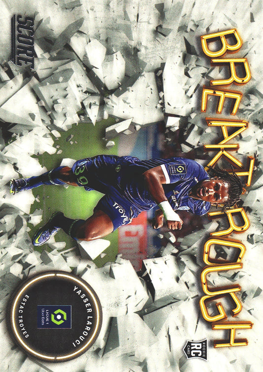 2022 Panini Score Ligue 1 Breakthrough Yasser Larouci RC #30 ESTAC Troyes