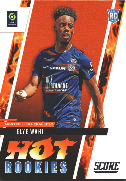 2022 Panini Score Ligue 1 Hot Rookies Elye Wahi RC #10 Montpellier Herault SC