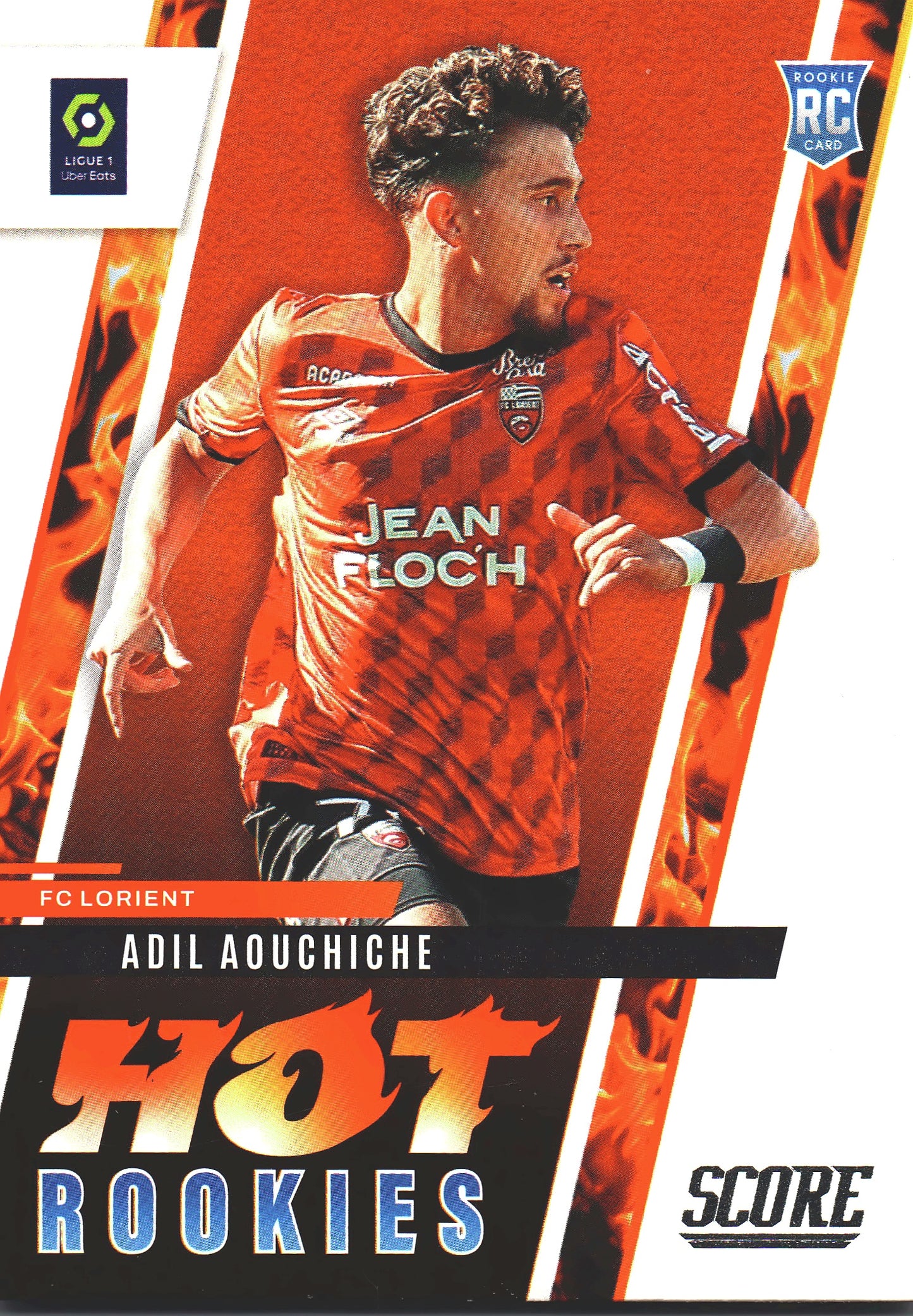 2022 Panini Score Ligue 1 Hot Rookies Adil Aouchiche RC #18 FC Lorient