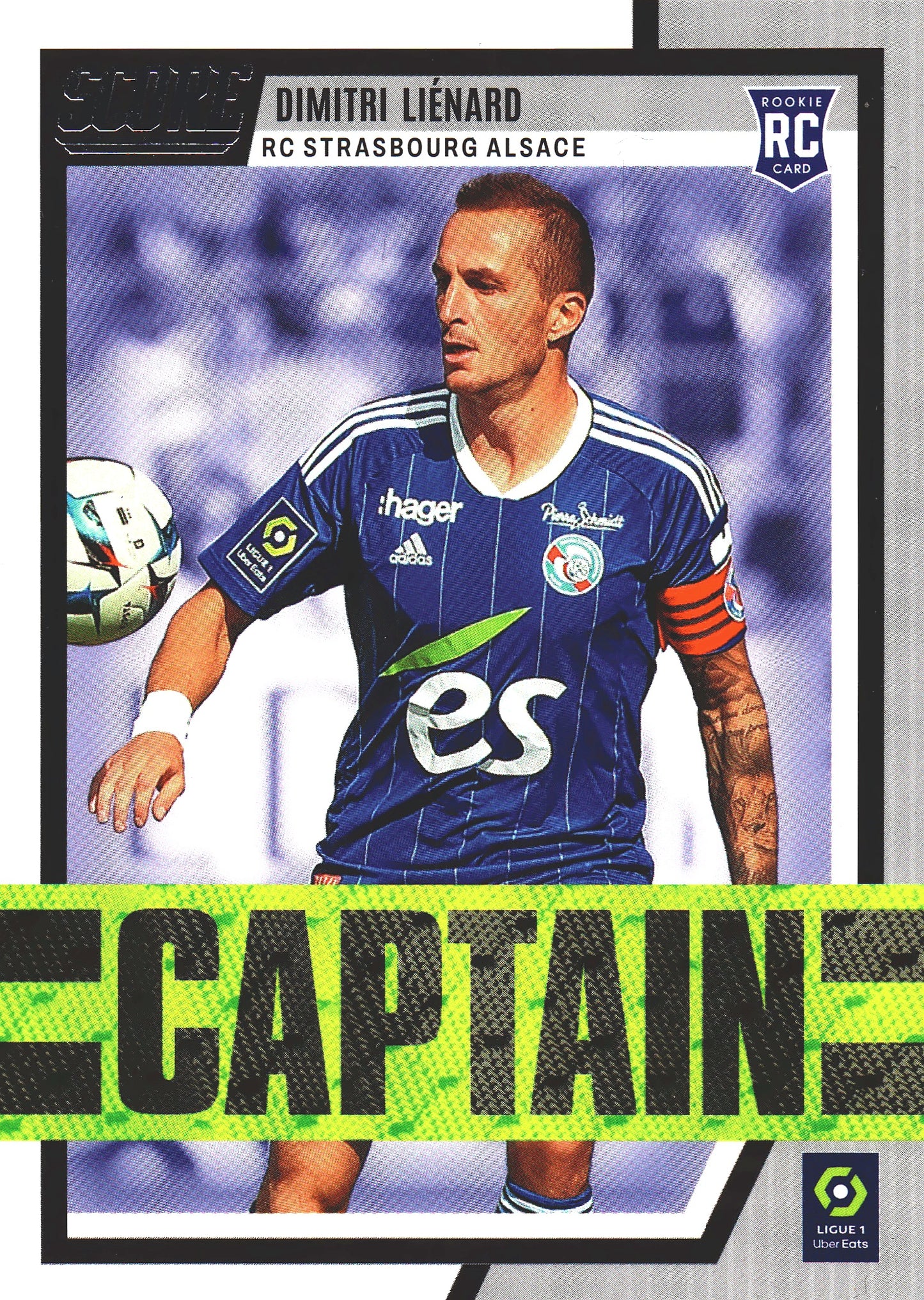 2022 Panini Score Ligue 1 Captain Dimitri Lienard #8 RC Strasbourg