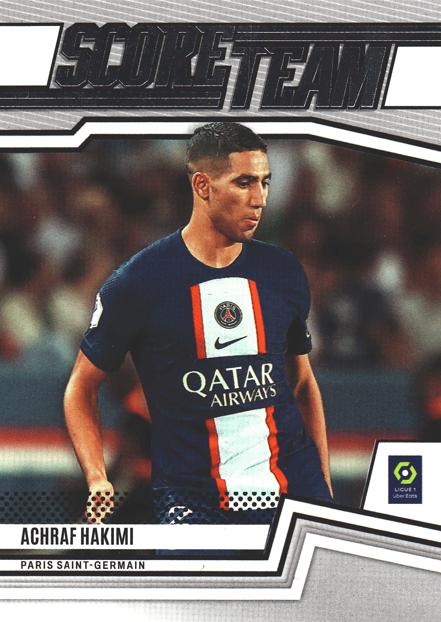 2022 Panini Score Ligue 1 Score Team Achraf Hakimi #24 Paris Saint-Germain