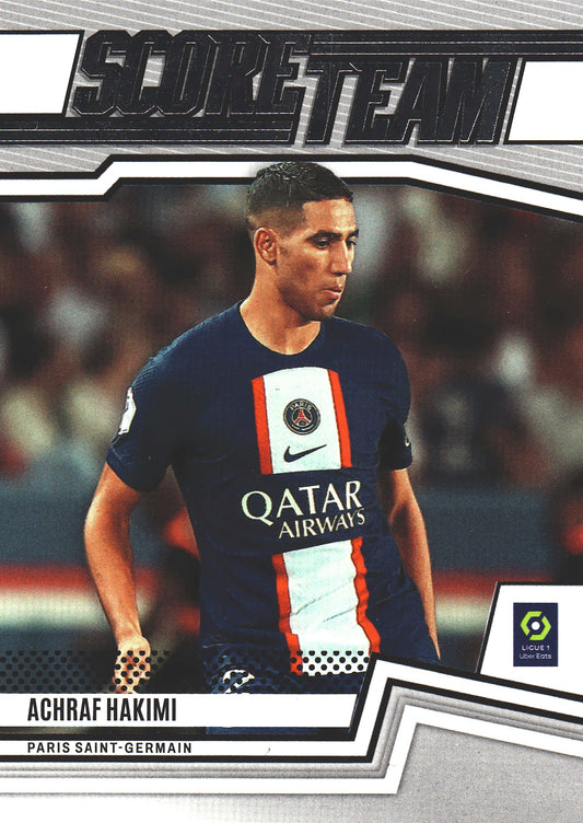 2022 Panini Score Ligue 1 Score Team Achraf Hakimi #24 Paris Saint-Germain