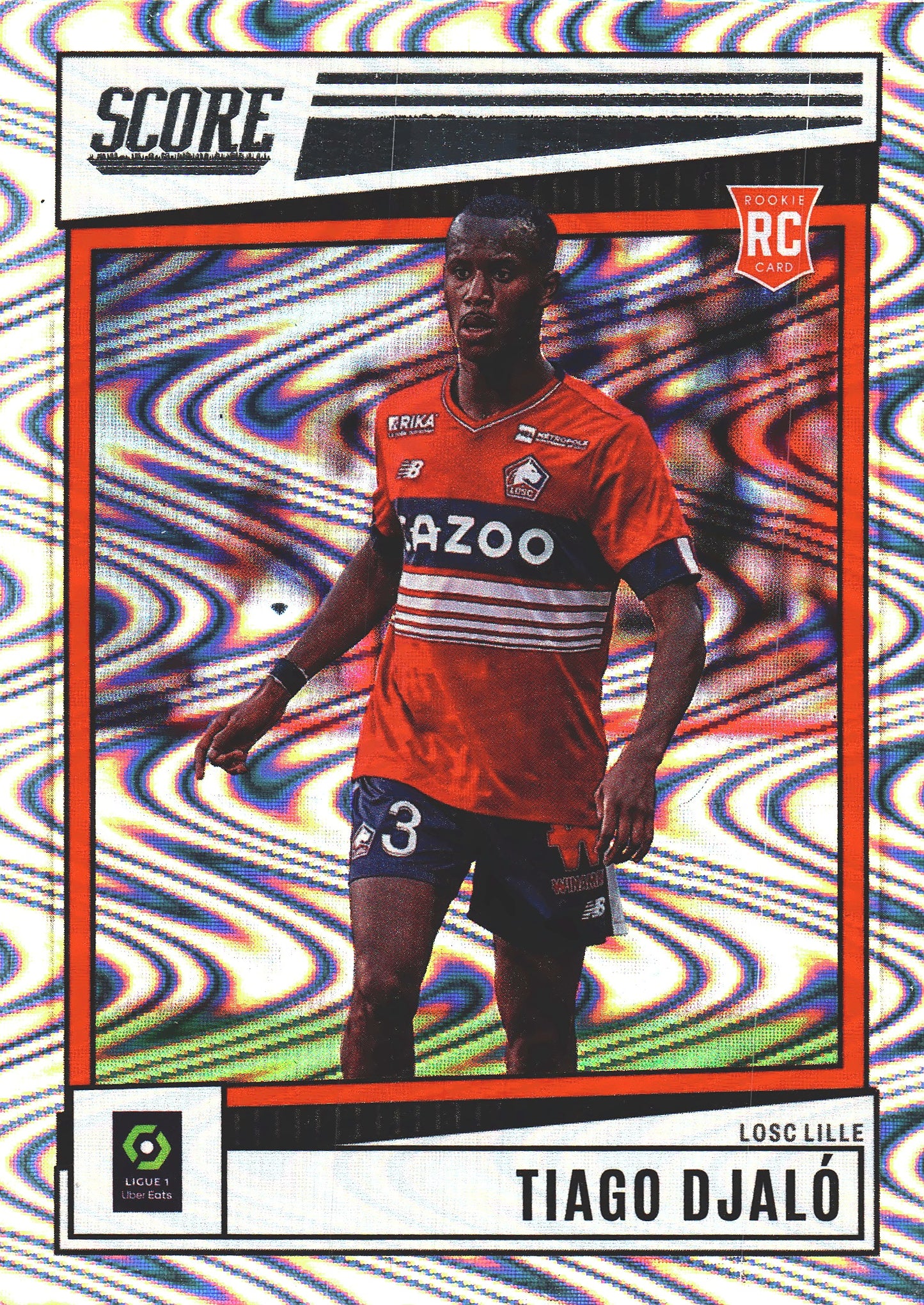2022 Panini Score Ligue 1 Swirl RC Tiago Djalo #69 LOSC Lille