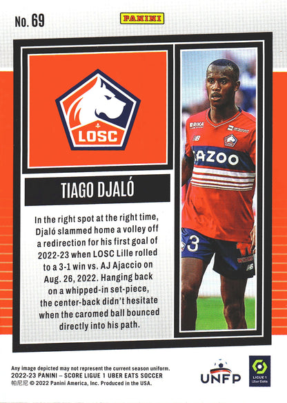 2022 Panini Score Ligue 1 Swirl RC Tiago Djalo #69 LOSC Lille