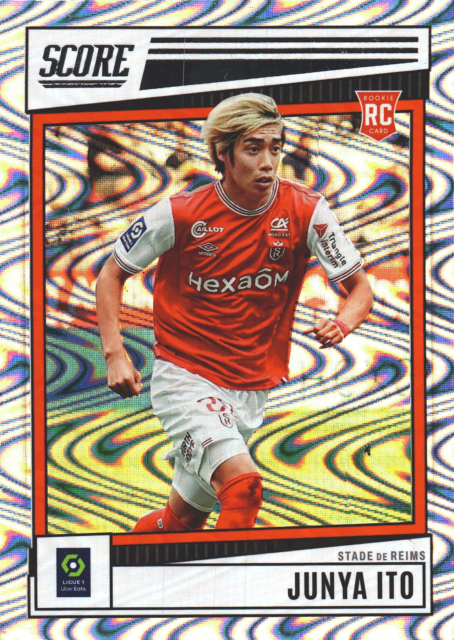 2022 Panini Score Ligue 1 Swirl RC Junya Ito #156 Stade de Reims