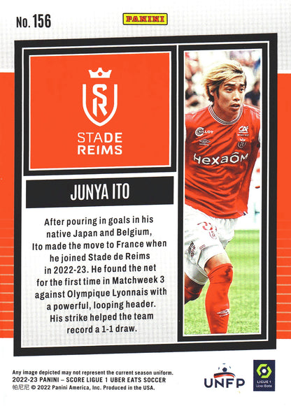 2022 Panini Score Ligue 1 Swirl RC Junya Ito #156 Stade de Reims