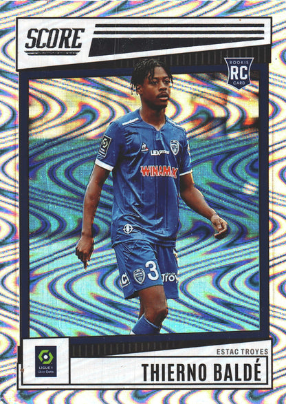 2022 Panini Score Ligue 1 Swirl RC Thierno Baldé #198 ESTAC Troyes