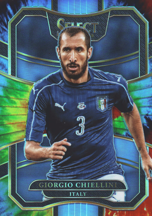 2017 Panini Select Giorgio Chiellini #90 Italie Tie-Dye Prizm /30