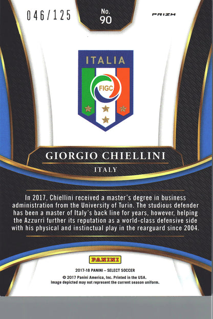 2017 Panini Select Giorgio Chiellini #90 Italie Pink Prizm /125