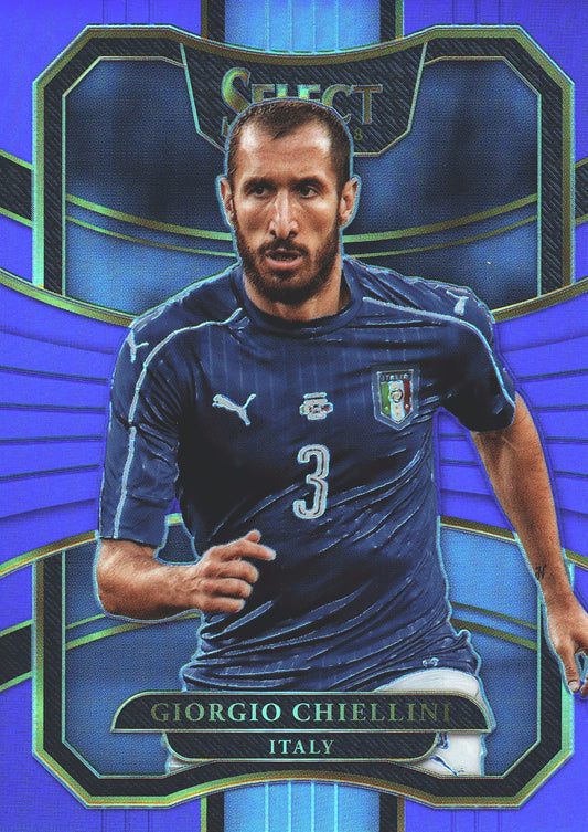 2017 Panini Select Giorgio Chiellini #90 Italie Blue Prizm Color Match /299