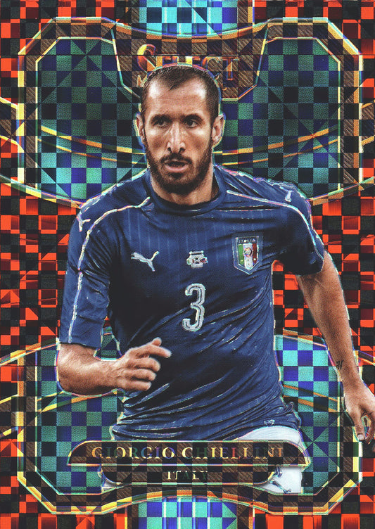 2017 Panini Select Giorgio Chiellini #90 Italie SP Red Checkerboard