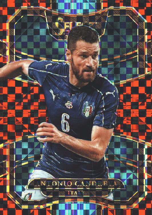 2017 Panini Select Antonio Candreva #73 Italie SP Red Checkerboard