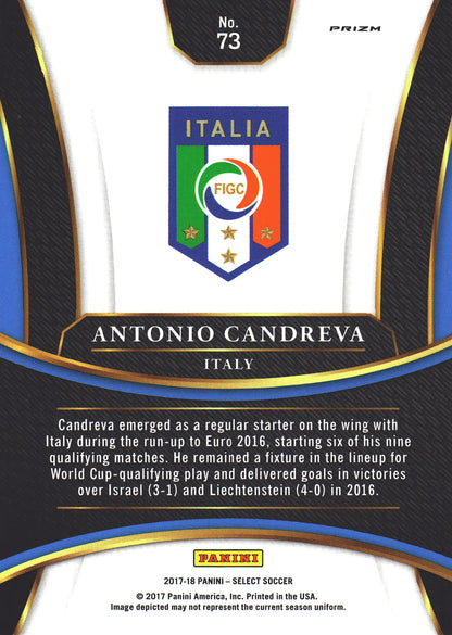 2017 Panini Select Antonio Candreva #73 Italie SP Red Checkerboard