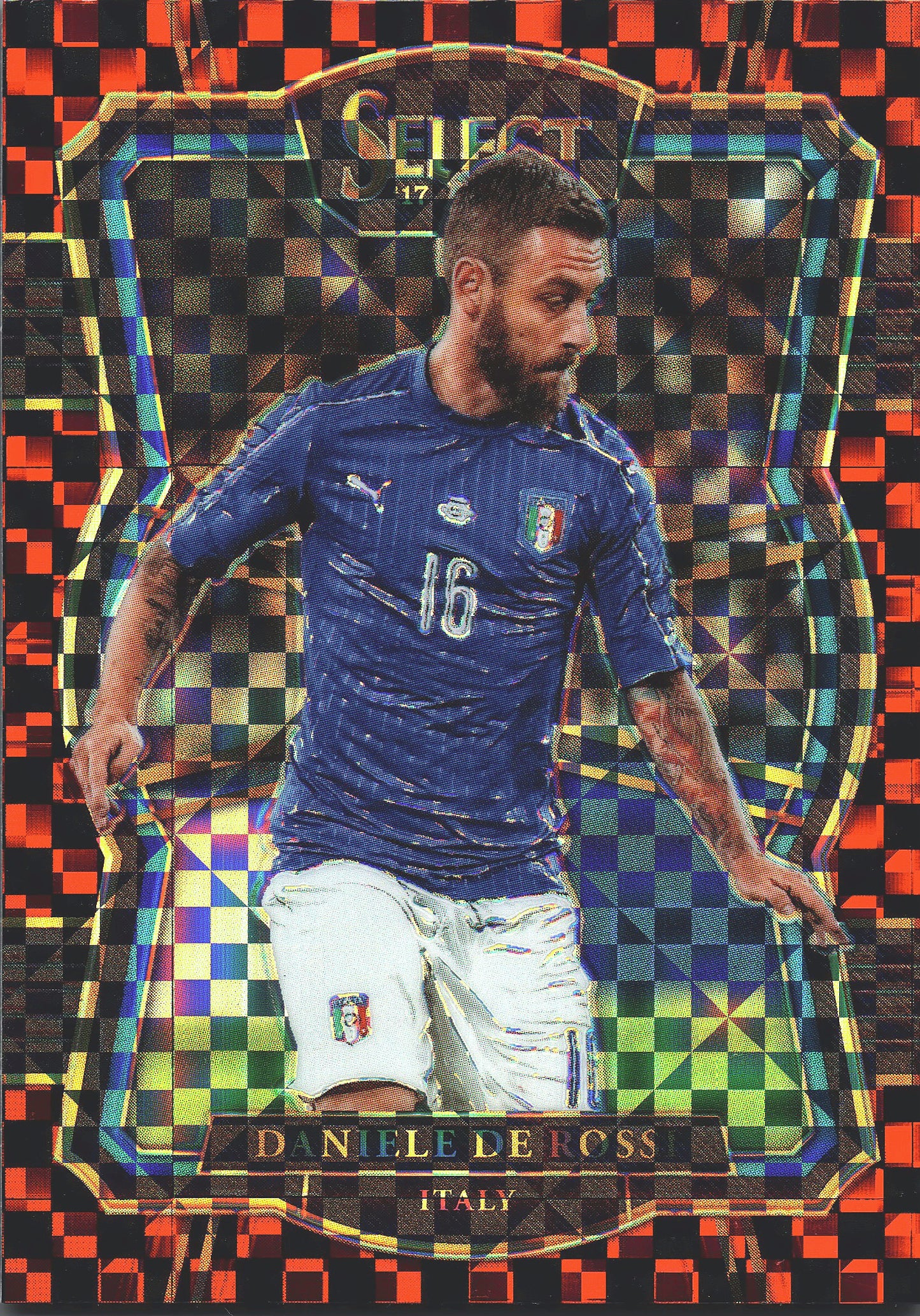 2017 Panini Select Daniele De Rossi #152 Italie SP Red Checkerboard