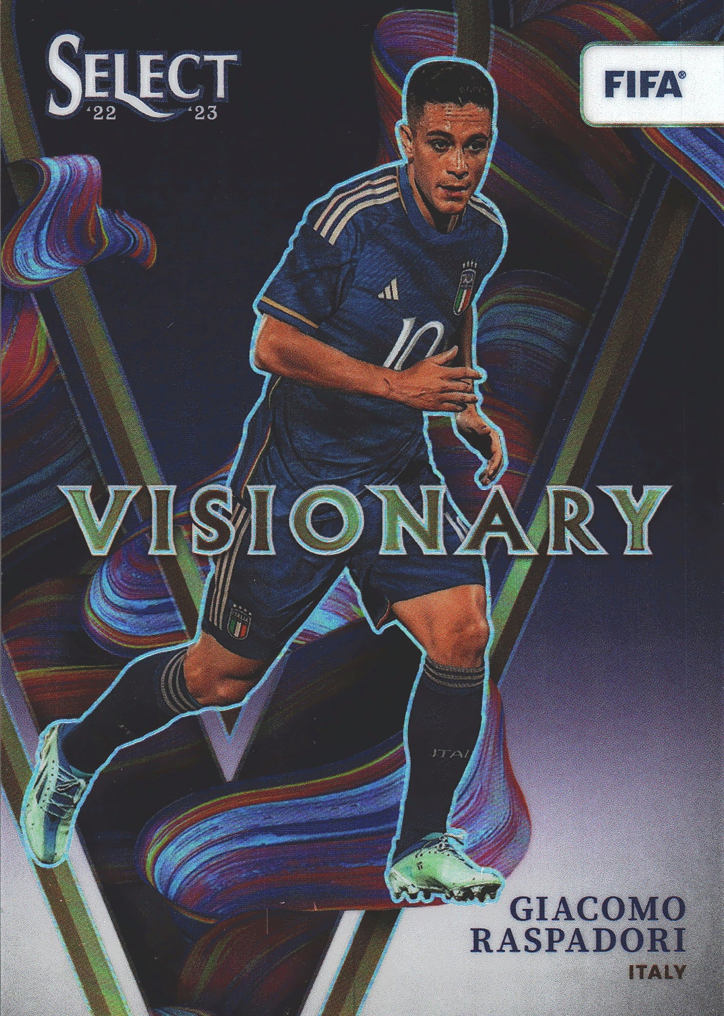 2022 Panini Select FIFA Visionary Giacomo Raspadori #20 Italie