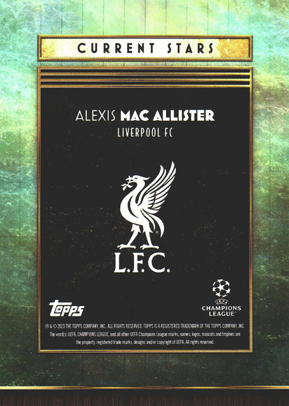 2025 Topps Deco UCC Current Stars Green /75 Alexis Mac Allister Liverpool FC