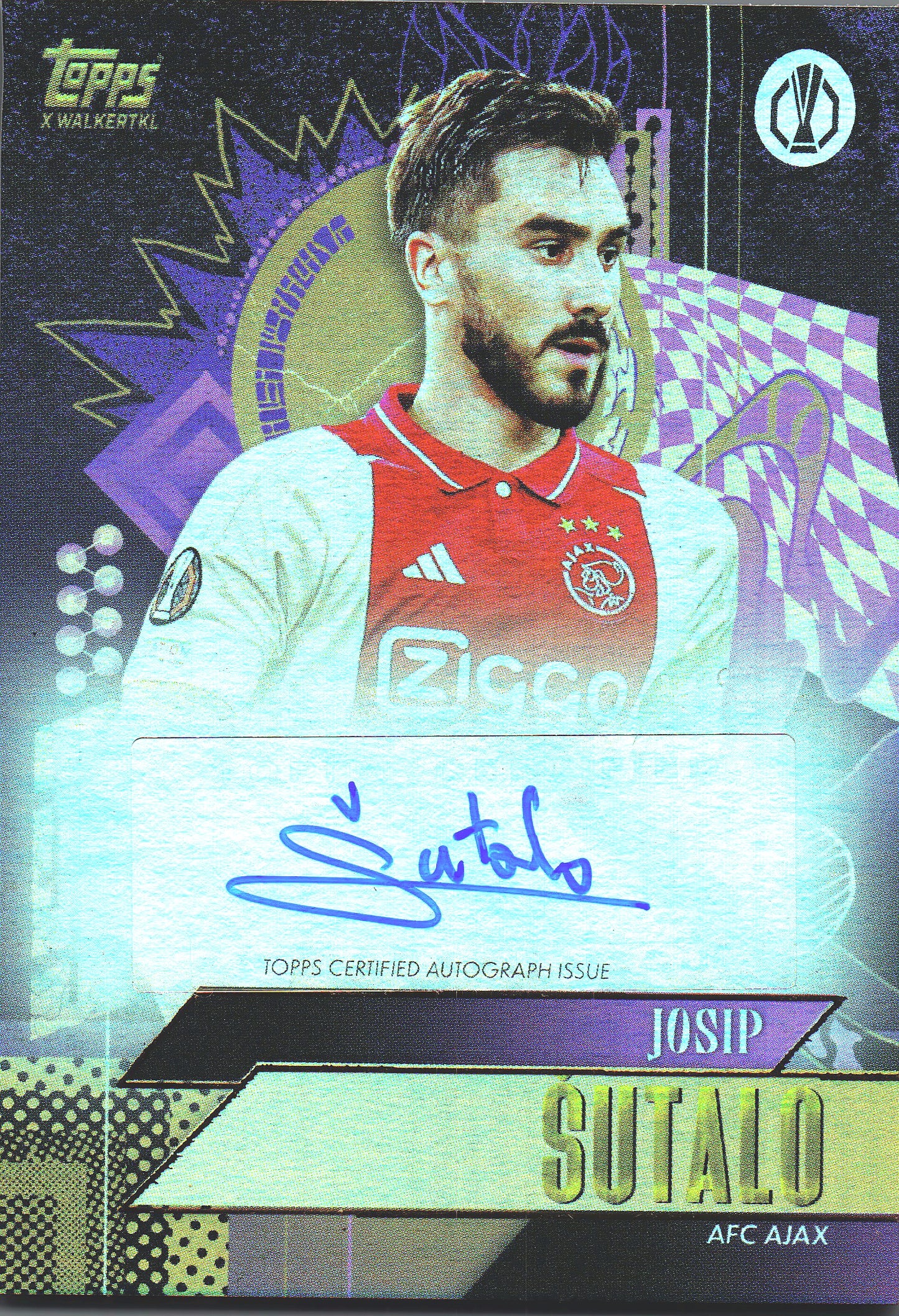 2024 Topps Gold x Walkertkl Josip Sutalo Autograph Ajax