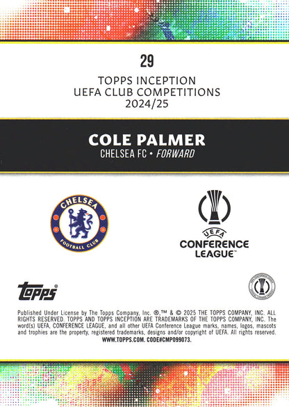 2024 Topps Inception Green /99 Cole Palmer #29 Chelsea