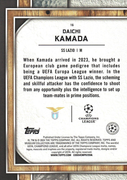 2023 Topps Museum Daichi Kamada #16 Lazio Rome