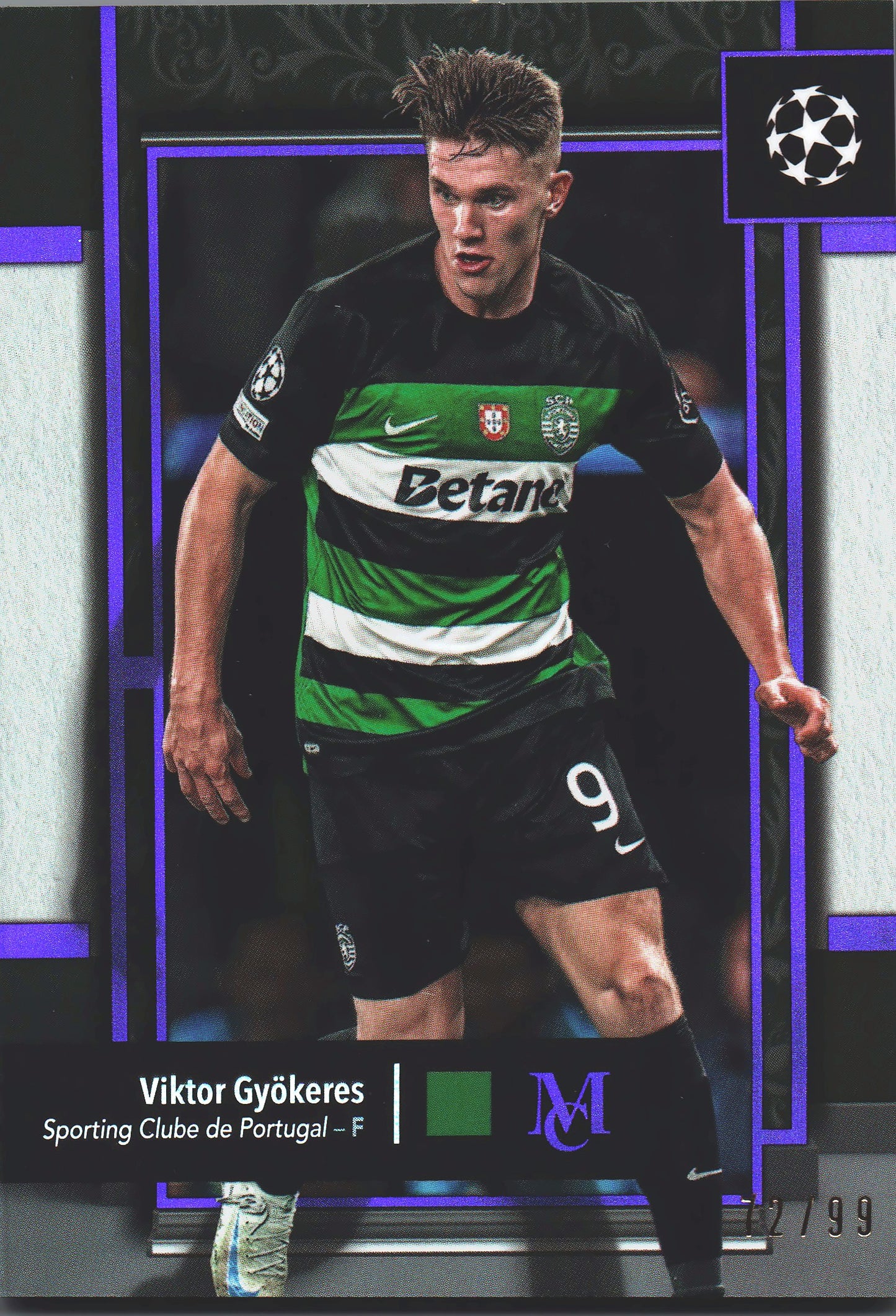 2024 Topps Museum Purple /99 Viktor Gyokeres #44 Sporting CP