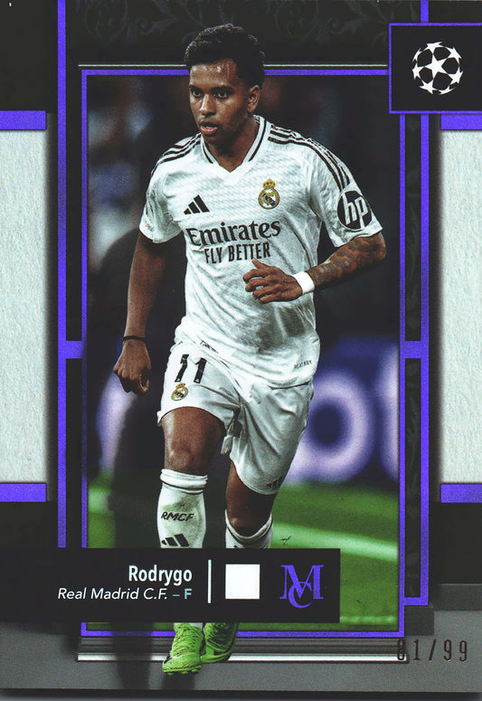2024 Topps Museum Purple /99 Rodrygo #60 Real Madrid