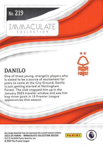 2023 Panini Immaculate Bronze /60 Danilo #219 Nottingham Forest