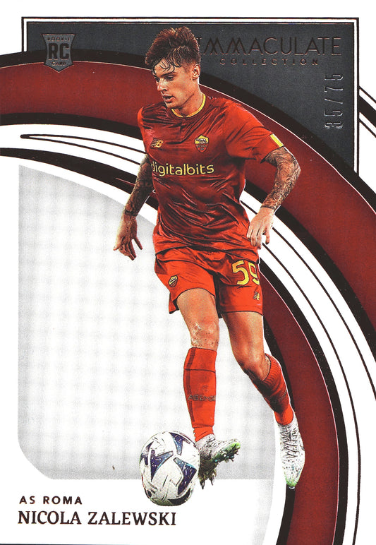 2022 Panini Immaculate Nicola Zalewski RC /75 #22 AS Roma