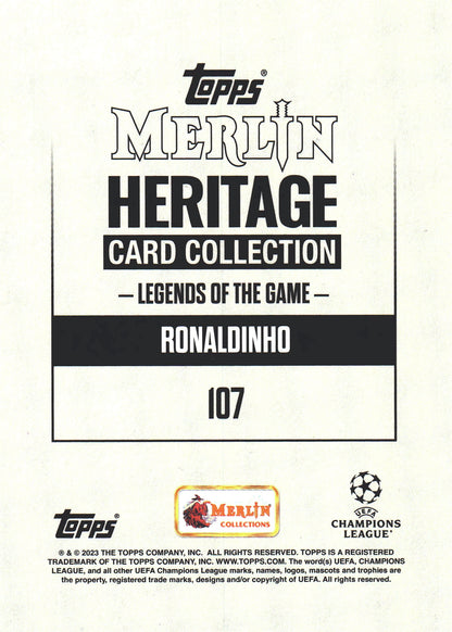 2022 Topps Merlin Heritage Legends of the Game Ronaldinho #107 AC Milan