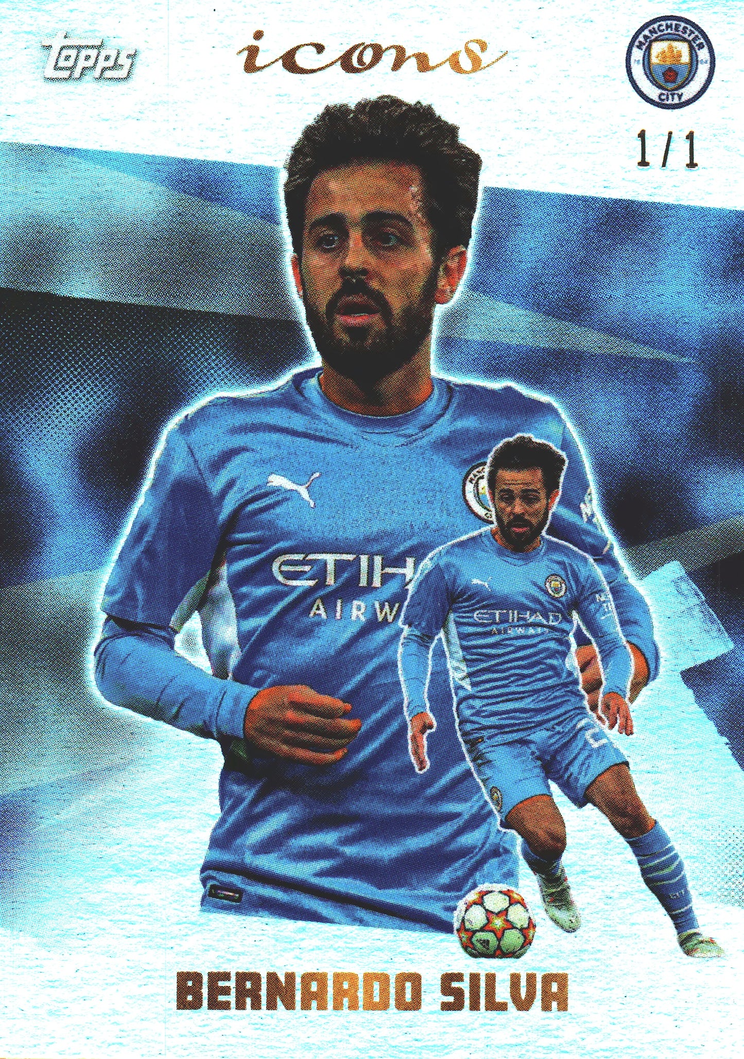 2021 Topps Icons Manchester City Bernardo Silva 1/1