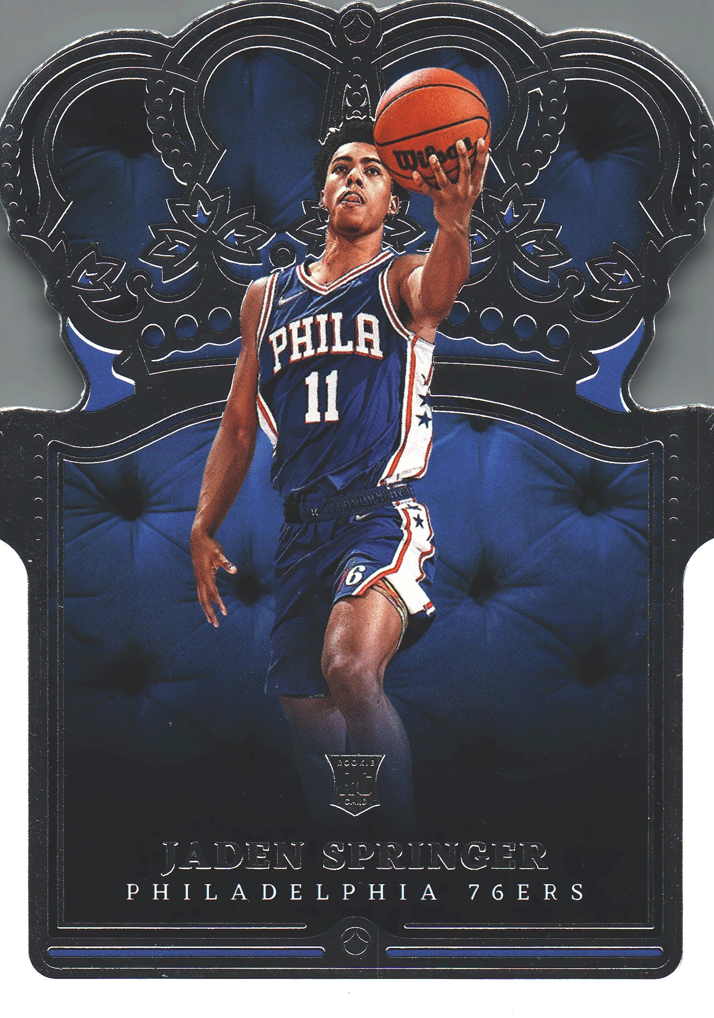 2021 Panini Crown Royale Jaden Springer RC #35 Philadelphia 76ers