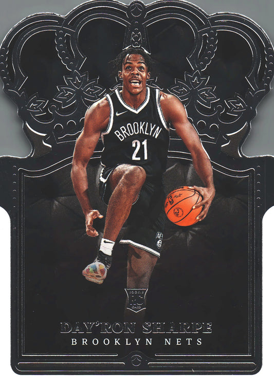 2021 Panini Crown Royale Day'Ron Sharpe RC #45 Brooklyn Nets