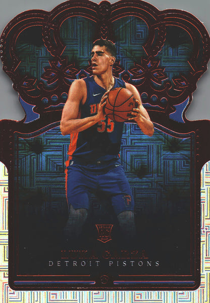 2021 Panini Crown Royale Red Asia Luka Garza RC #27 Detroit Pistons