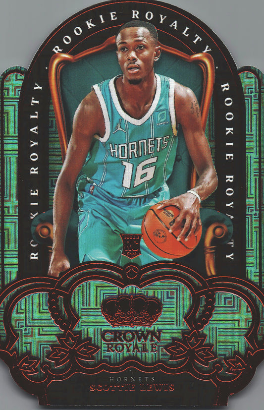2021 Panini Crown Royale Rookie Royalty Asia Red Scottie Lewis RC #32 Charlotte Hornets