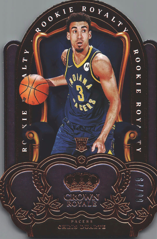 2021 Panini Crown Royale Rookie Royalty /99 Chris Duarte RC #36 Indiana Pacers