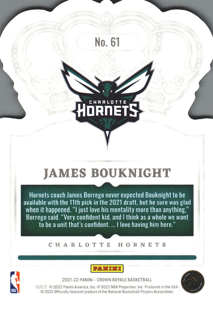 2021 Panini Crown Royale Crystal James Bouknight RC #61 Charlotte Hornets