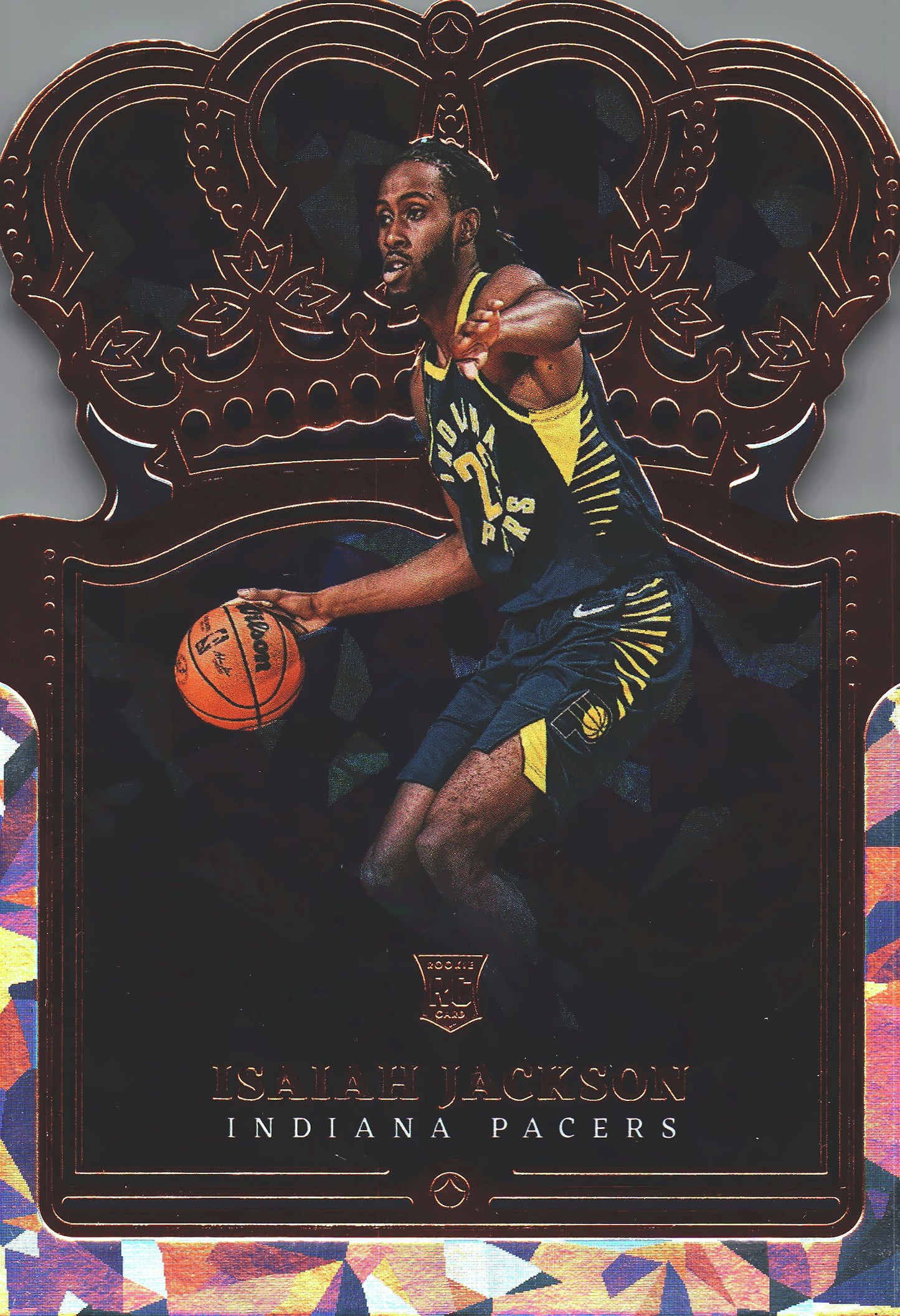2021 Panini Crown Royale Crystal Isaiah Jackson RC #73 Indiana Pacers