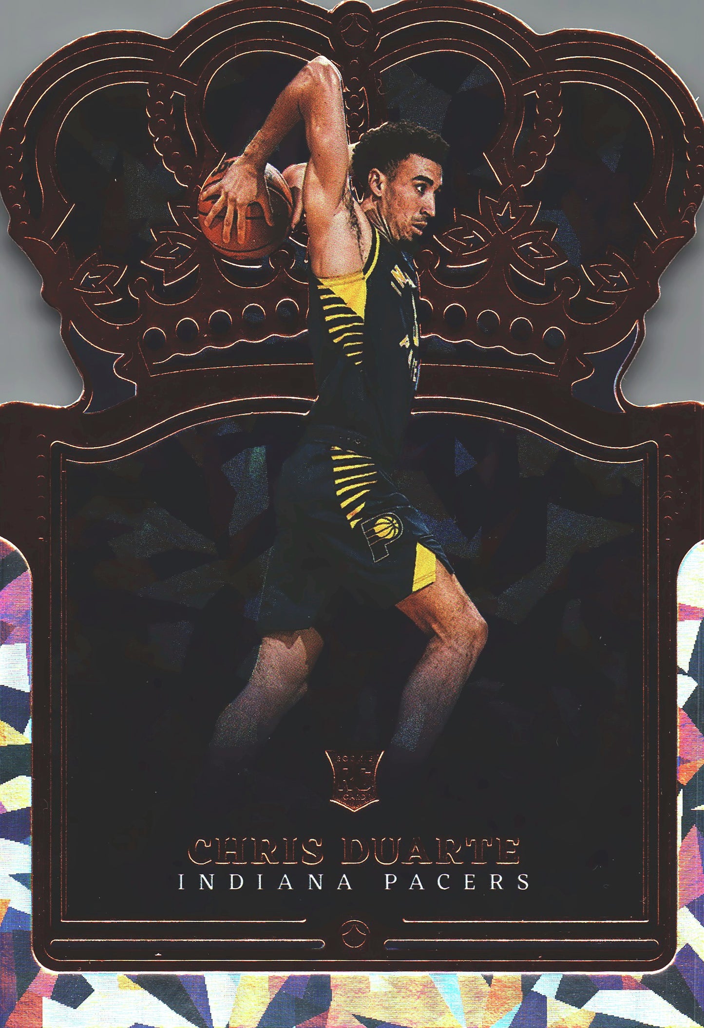 2021 Panini Crown Royale Crystal Chris Duarte RC #81 Indiana Pacers