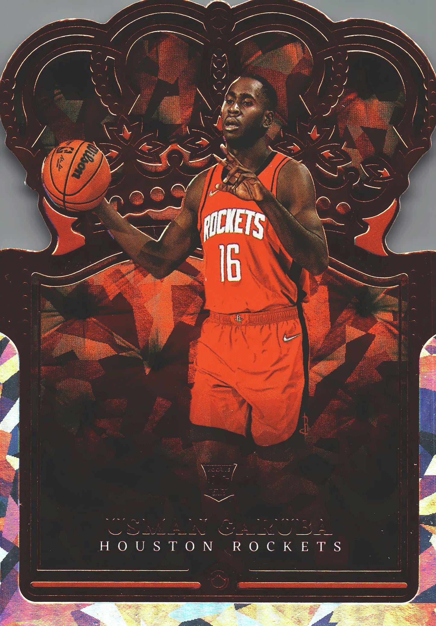 2021 Panini Crown Royale Crystal Usman Garuba RC #83 Houston Rockets