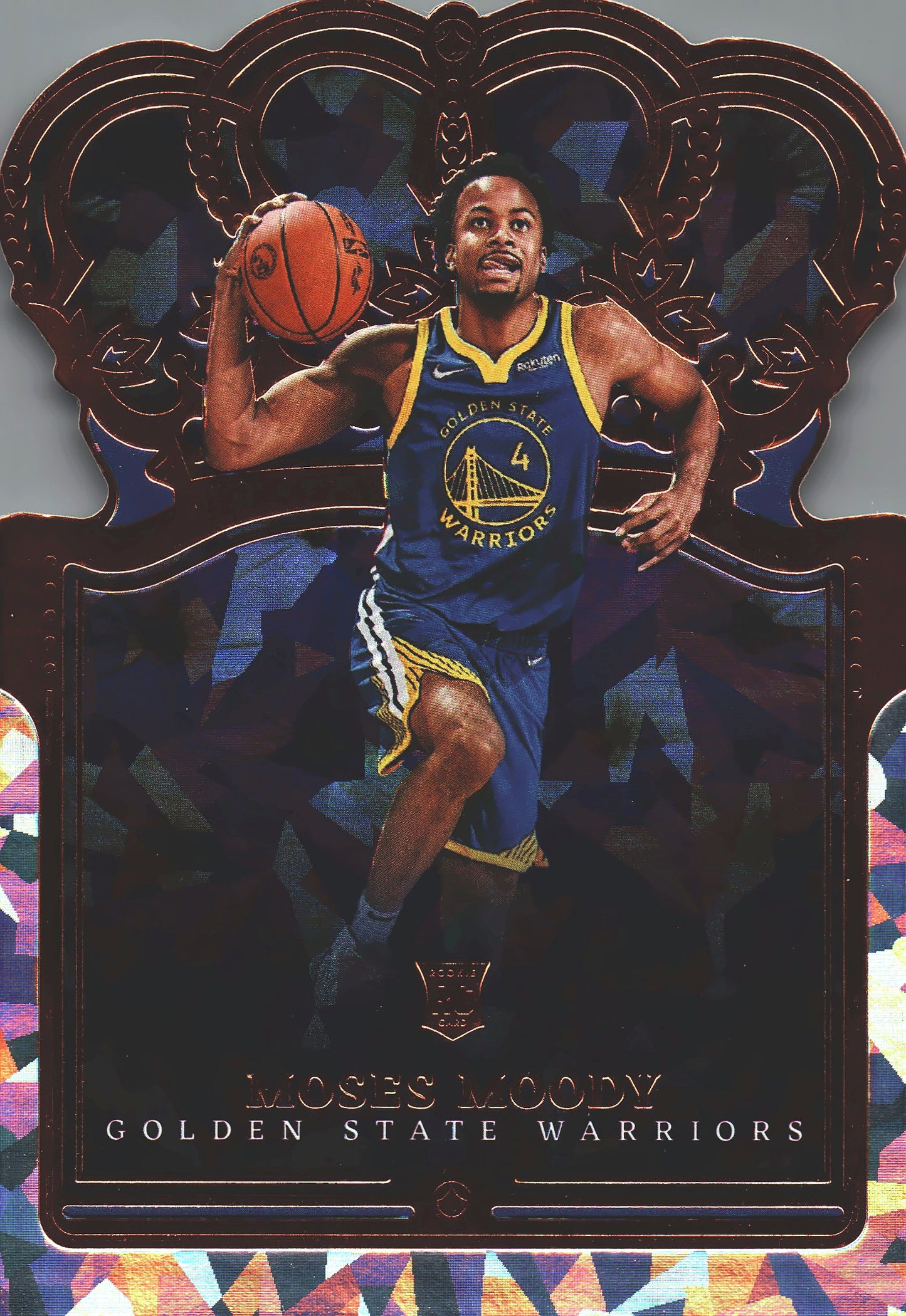 2021 Panini Crown Royale Crystal Moses Moody RC #91 Golden State Warriors