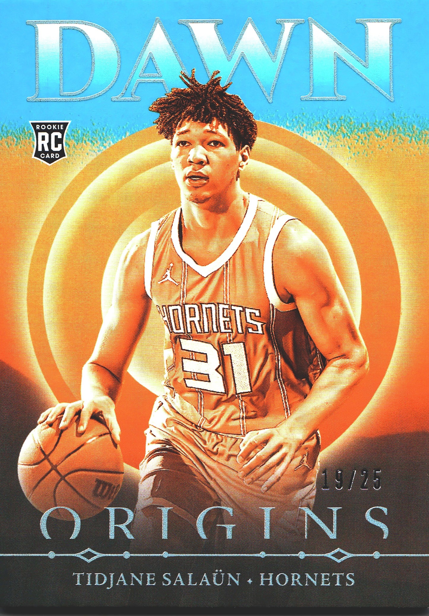 2024 Panini Origins Dawn /25 Tidjane Salaun RC #15 Charlotte Hornets
