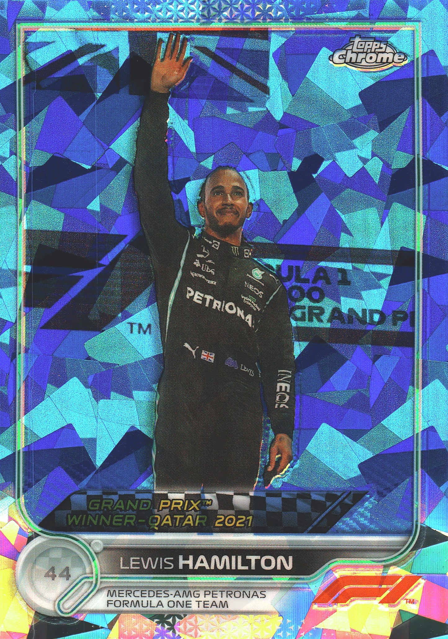2022 Topps Chrome Sapphire Formula 1 Lewis Hamilton #170 Mercedes
