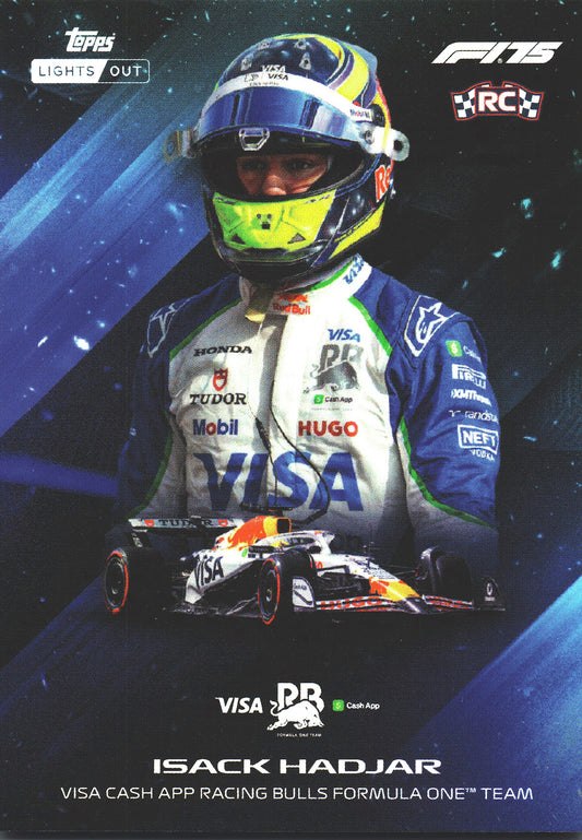 2025 Topps Lights Out Bright Future Isack Hadjar RC # Racing Bulls