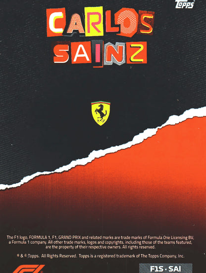 2023 Topps Formula 1 Album Exclusive Carlos Sainz #FAS-SAI Ferrari