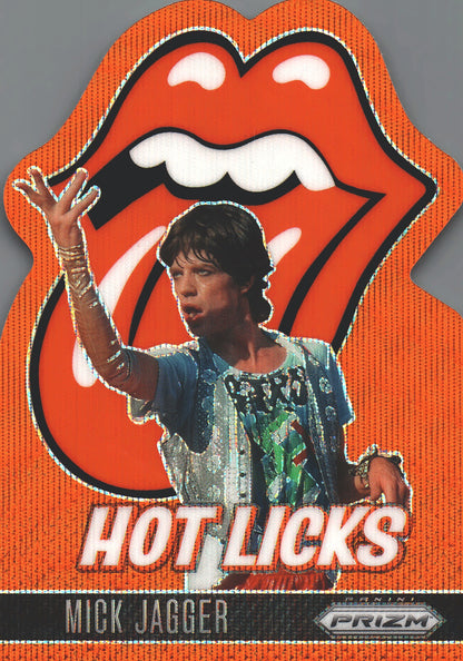 2025 Panini Prizm The Rolling Stones Hot Licks Orange Wave /199 Mick Jagger #6
