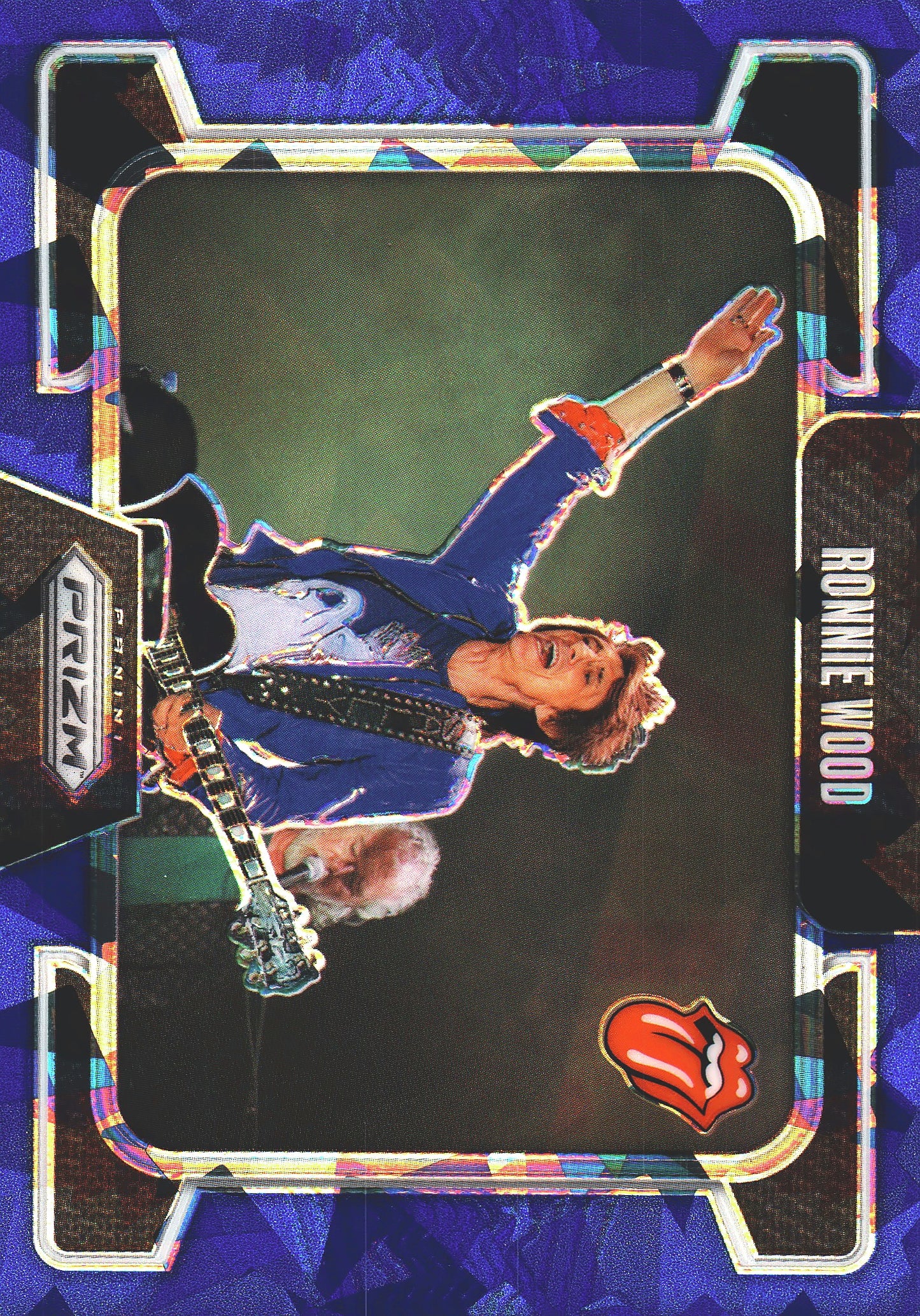 2025 Panini Prizm The Rolling Stones Blue Ice /75 Ronnie Wood #90