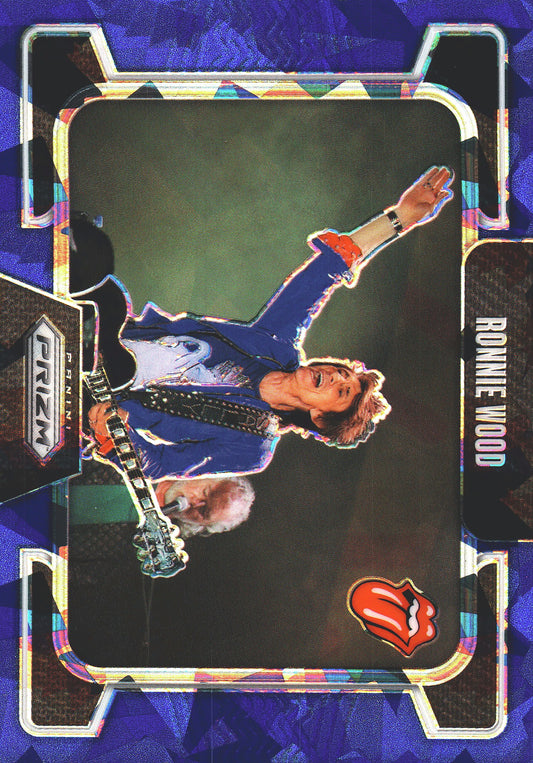 2025 Panini Prizm The Rolling Stones Blue Ice /75 Ronnie Wood #90