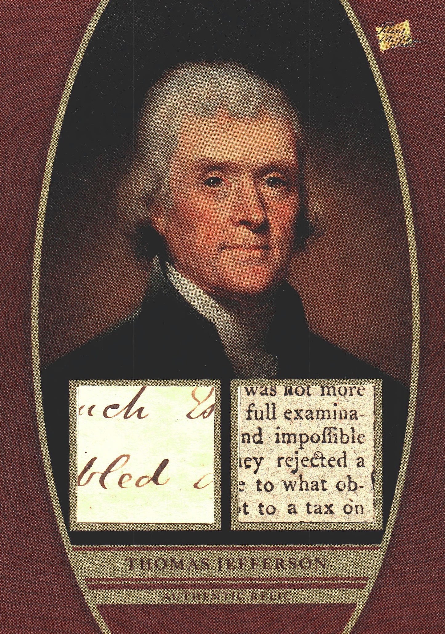 2024 Pieces of the Past Dual Relic Thomas Jefferson Red #DR-TJ